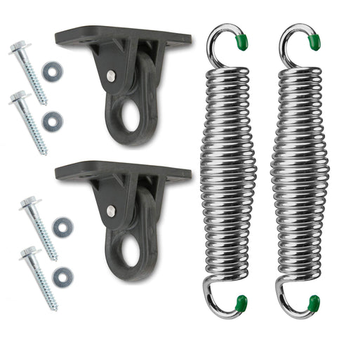 SwingMate porch swing hanging kit chrome finish for smooth outdoor seating.