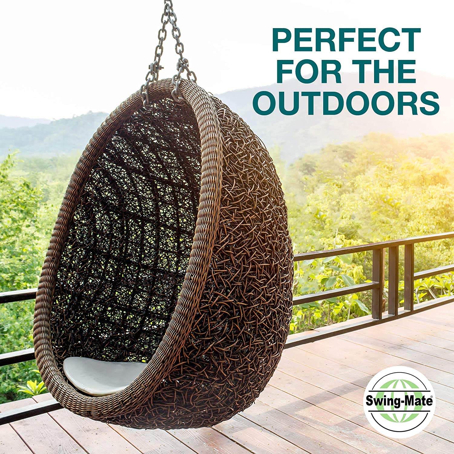 SwingMate patio ceiling mount installation kit anchors porch swings safely.