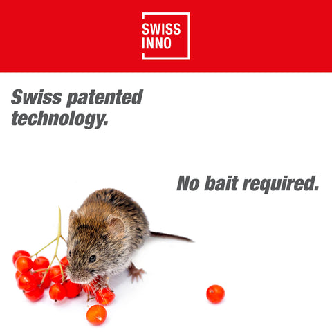 SWISSINNO Gopher and Vole Trap PRO reveals its dual-trigger mechanism for bidirectional catches.