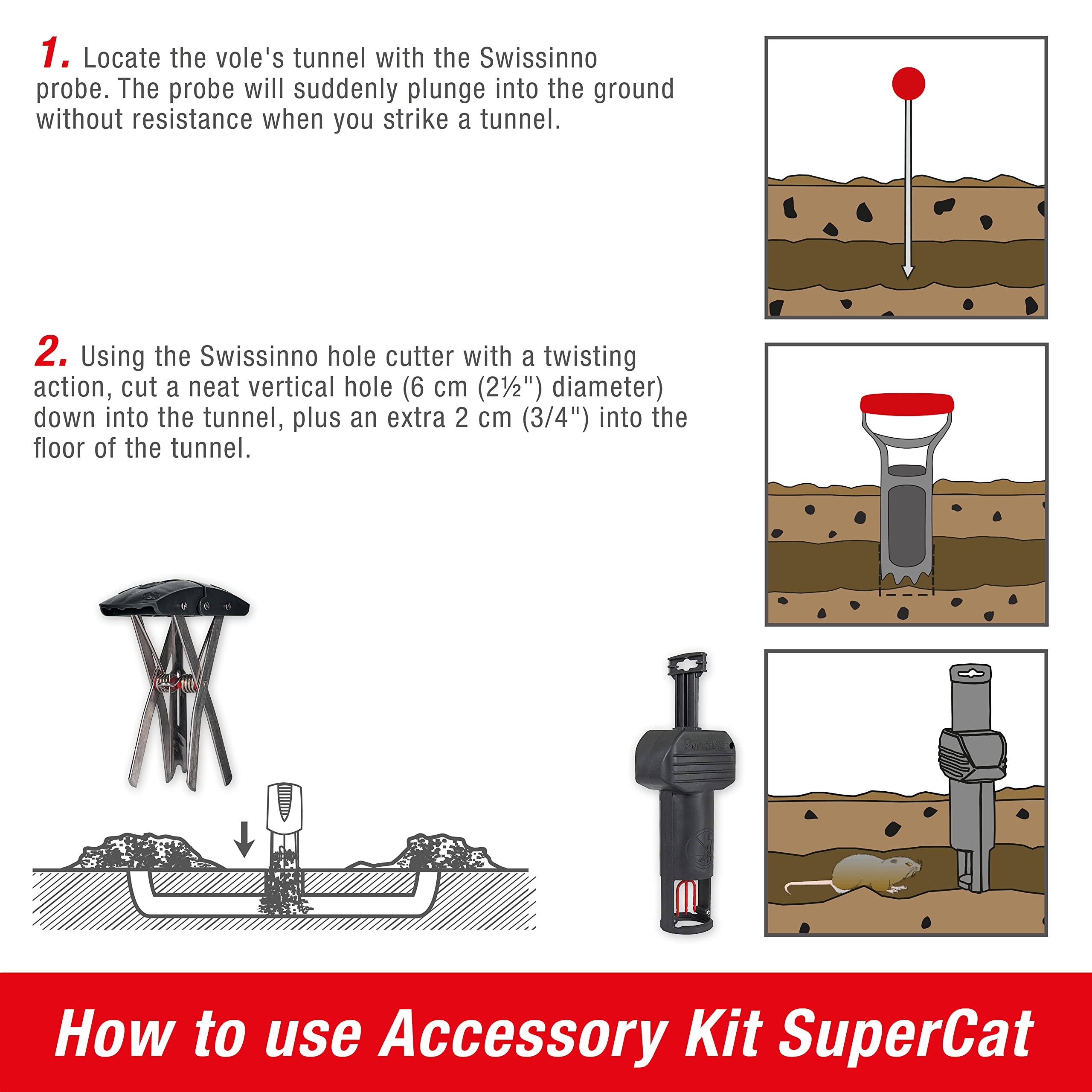 SWISSINNO Gopher and Vole Trap PRO made in Europe for quality and precision.