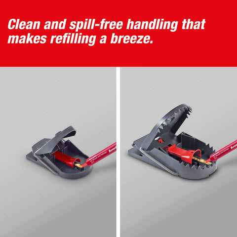 Indoor-outdoor use with long-lasting bait in a ready-to-use syringe.