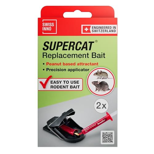 Swissinno SuperCat lure paste application supports quick, clean baiting for traps.