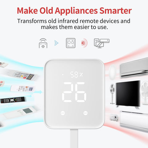 SwitchBot app alert showing real-time temperature and humidity notifications.