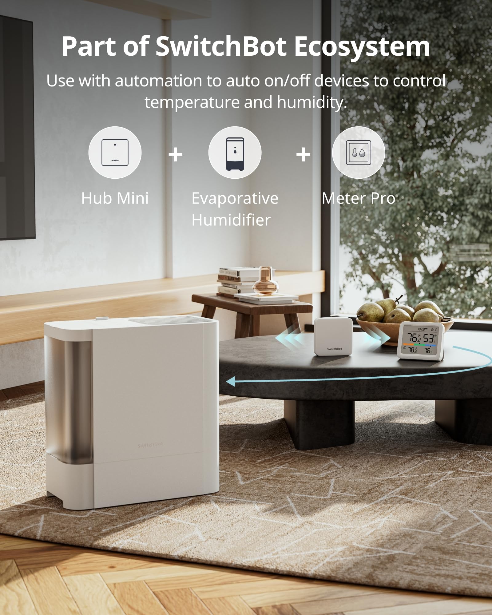 SwitchBot Meter Pro includes wall-mount holes and an adjustable stand for flexible placement.