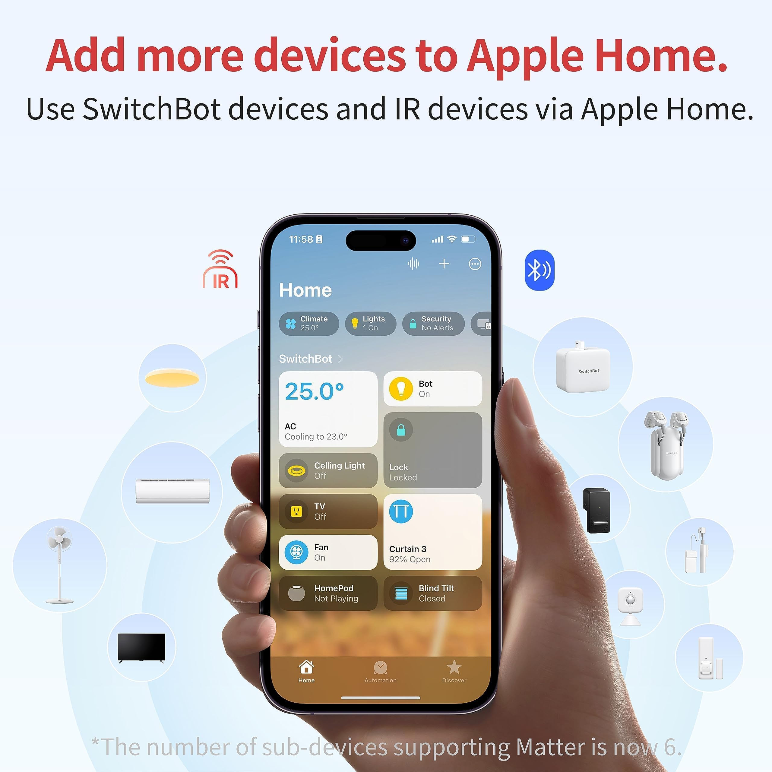 SwitchBot voice control with Alexa compatibility for hands-free checks.