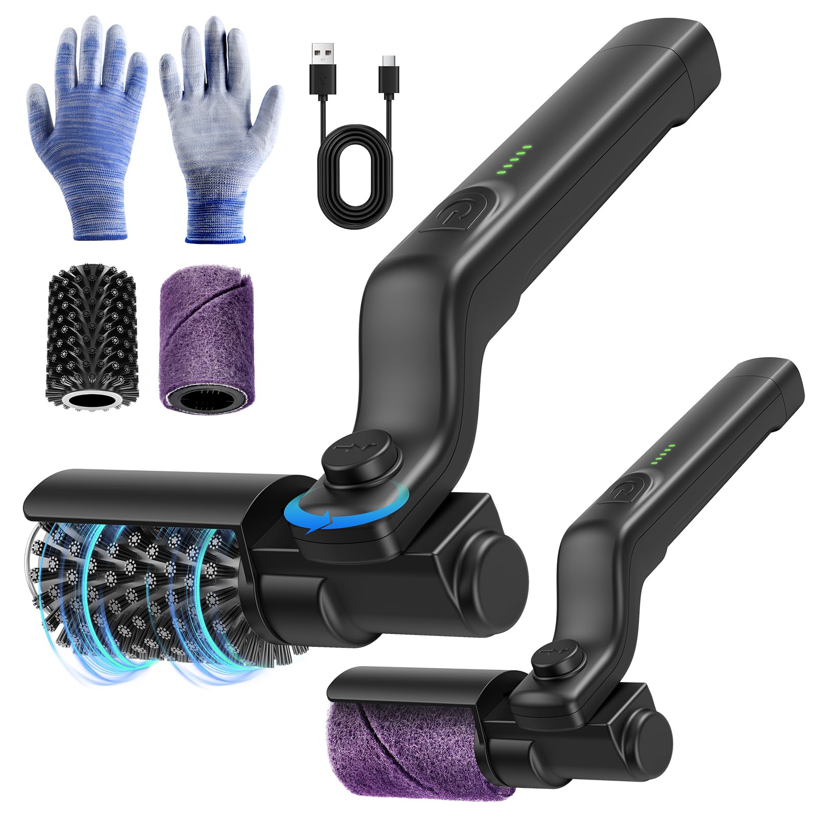 SWITMH electric grill brush in action for deep cleaning