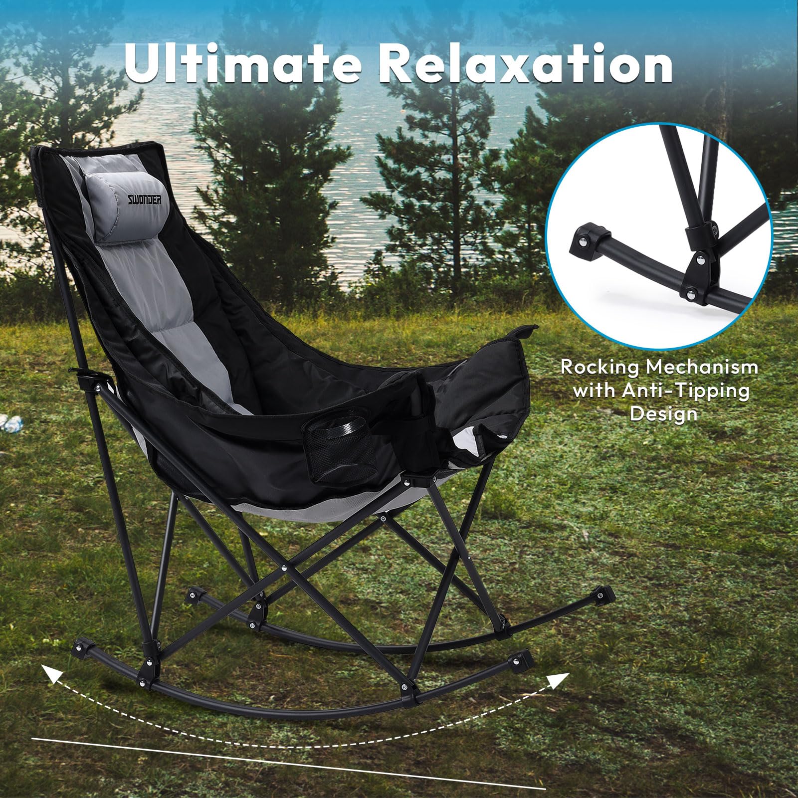 Swonder full-padding cotton filling delivers plush support on long camps and picnics