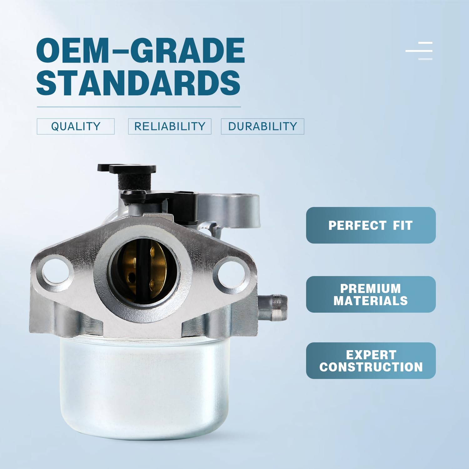 Sworwin carburetor in hand demonstrates easy installation.