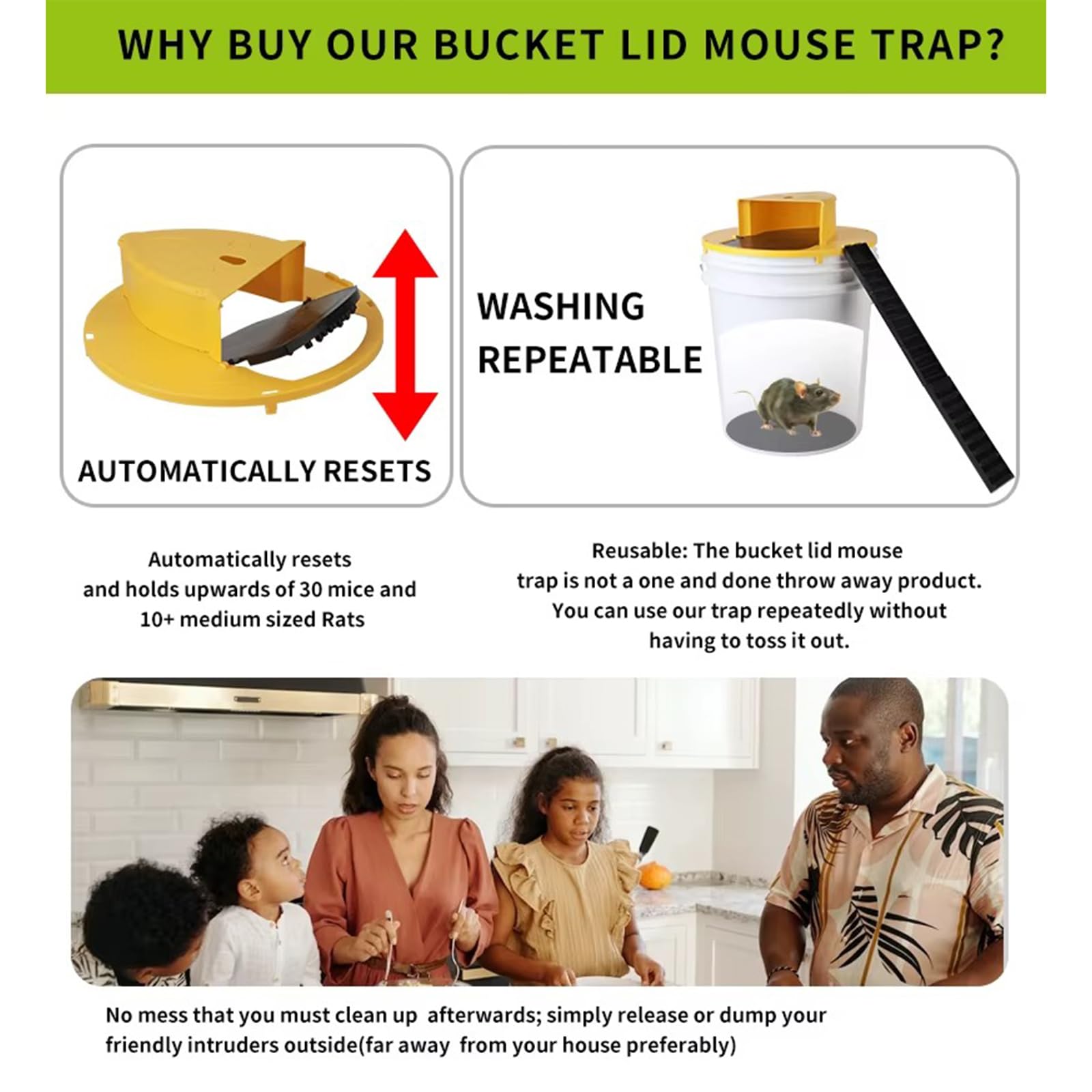 SWUTHY chemical-free approach contains targets within a bucket.