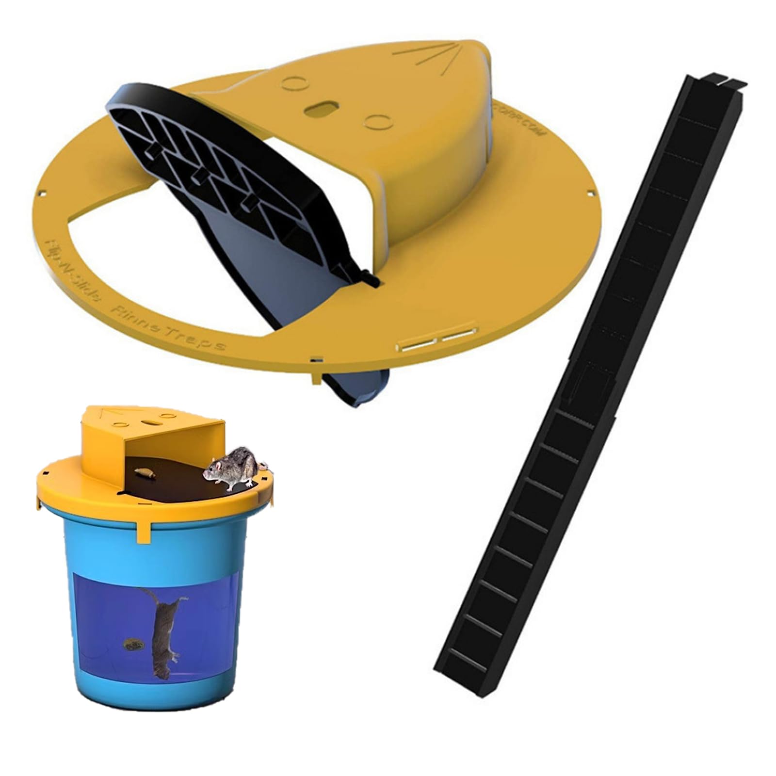 SWUTHY mouse trap bucket flip lid auto reset enables continuous catches indoors or outdoors.