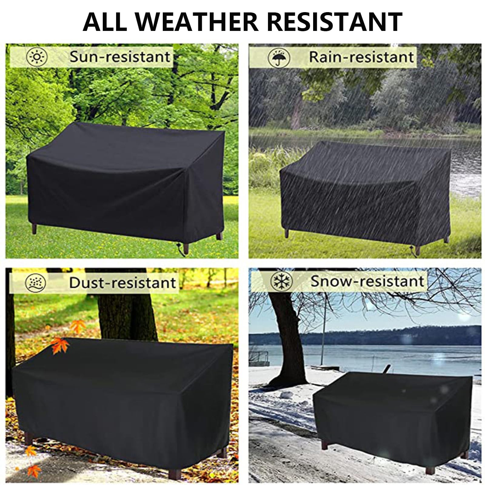 SXAOZYRS easy-clean bench cover wipes clean after outdoor use.
