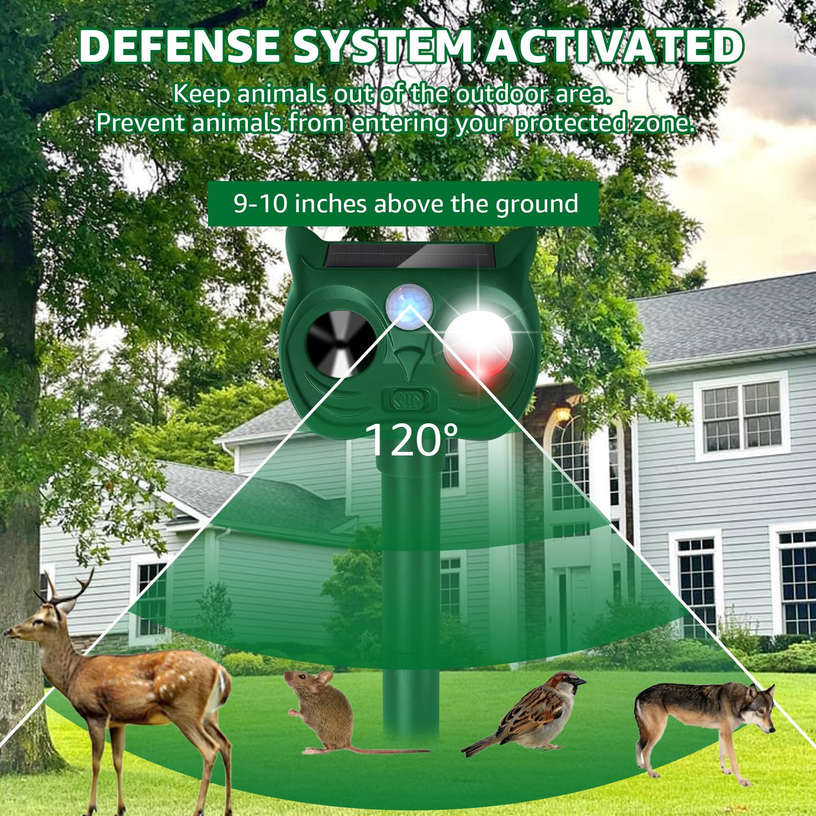 Sxaze IP65 weatherproof housing keeps performance in rain or snow.