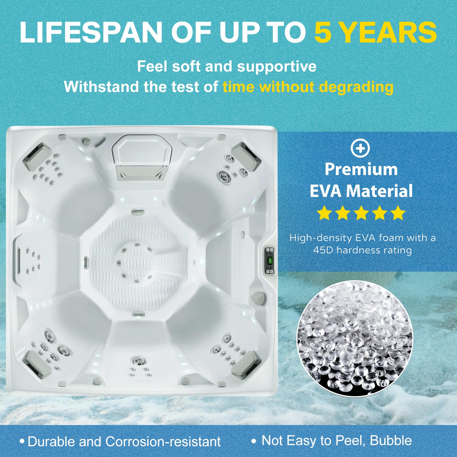 Sxmprail 78160 four-pack offers replacement cushions for extended spa life