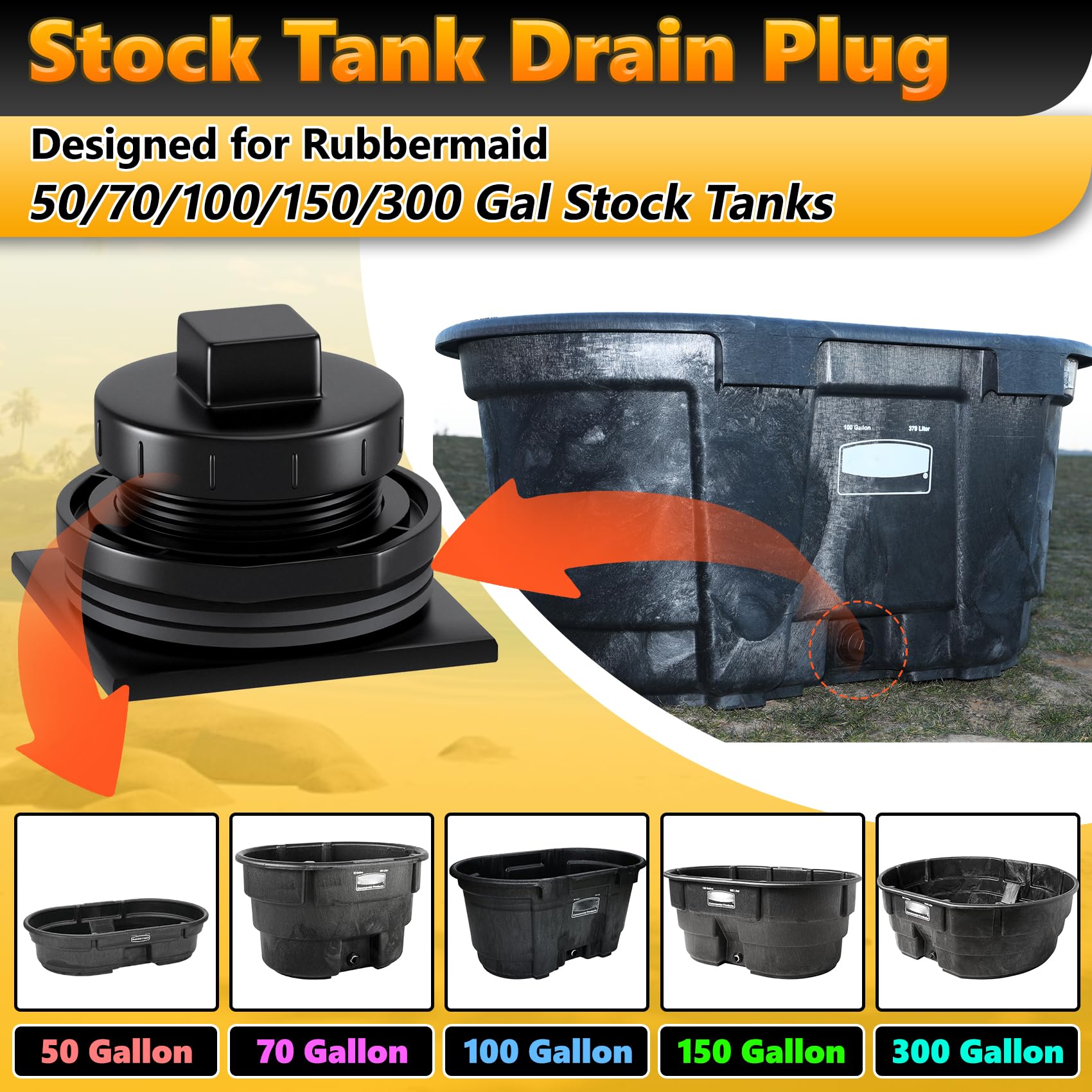 Gaskets and tape included with the drain plug kit for leak prevention.