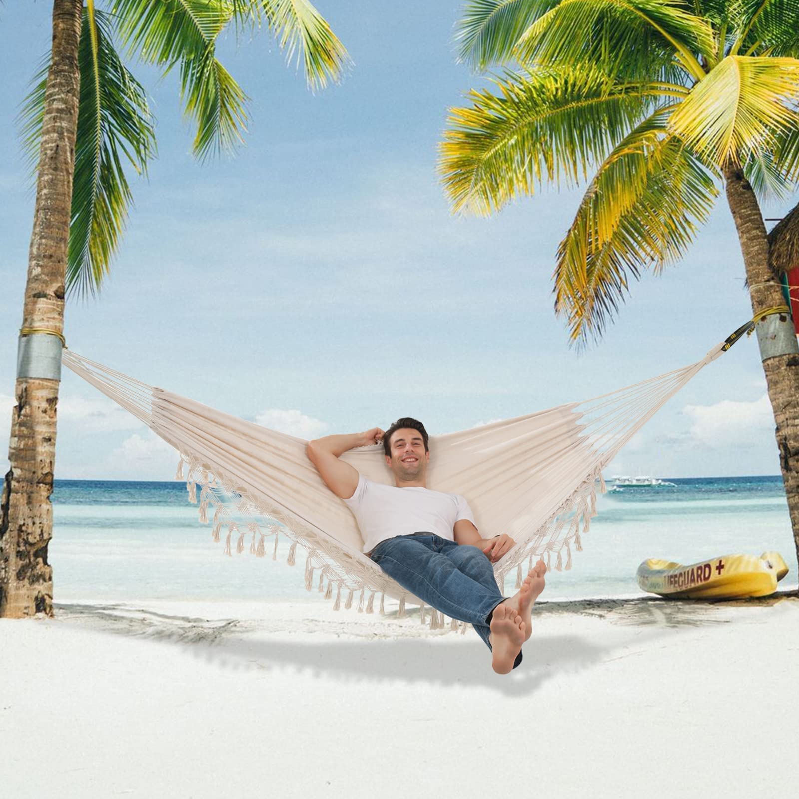SXSEAGLE handmade tassels add boho charm to the hammock
