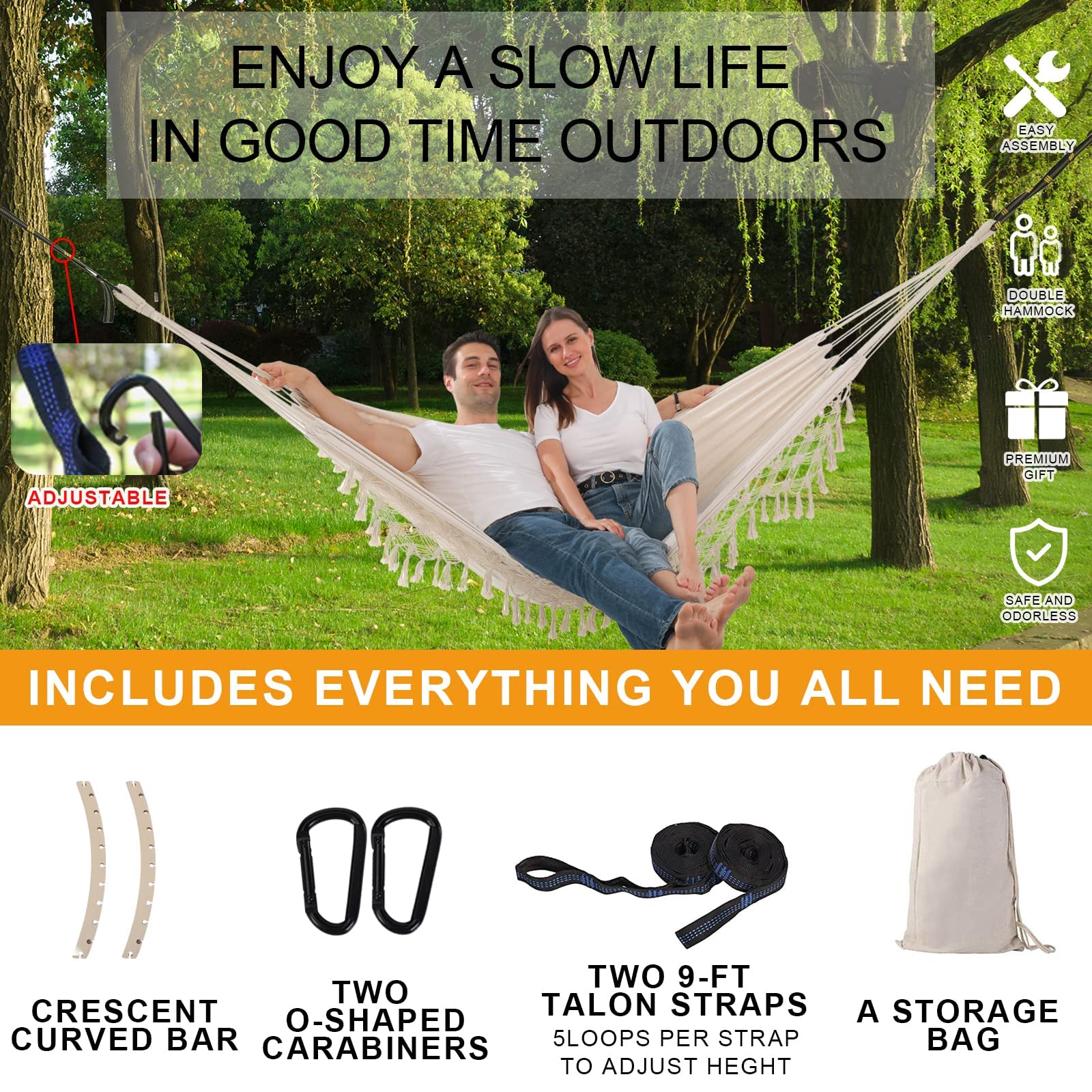 SXSEAGLE nylon straps with 5 adjustable loops for quick setup