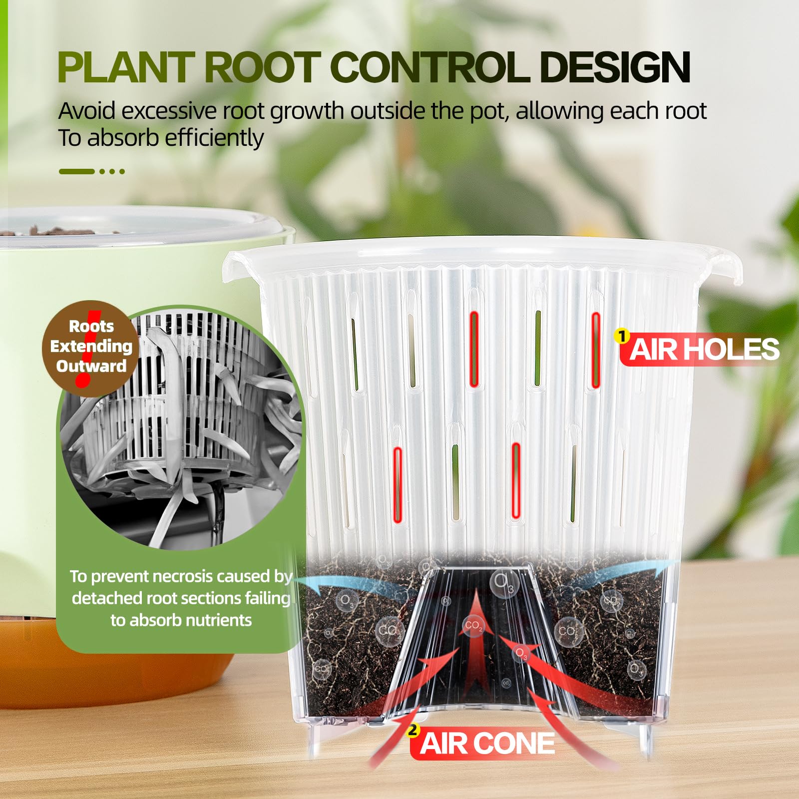 Sxueg cotton wick close-up showing automatic moisture draw for healthy roots.