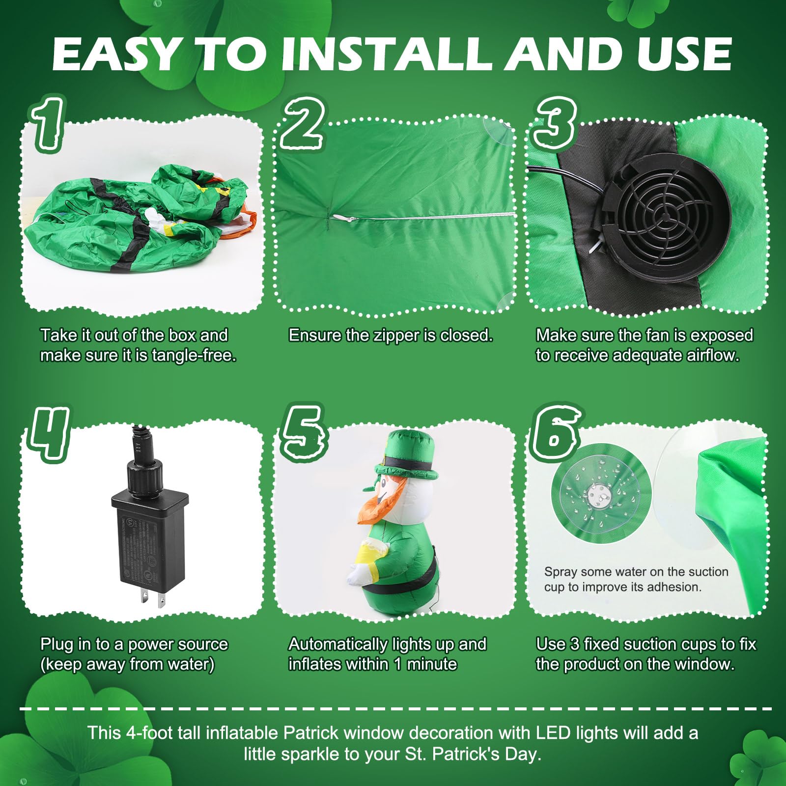 Syagnos weather-resistant 4ft inflatable designed for outdoor seasonal use