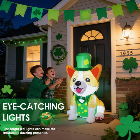 Syagnos inflatable with built-in LED lights for nighttime visibility.