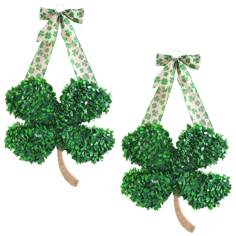 Syagnos shamrock wreath for front door adds festive curb appeal and luck.