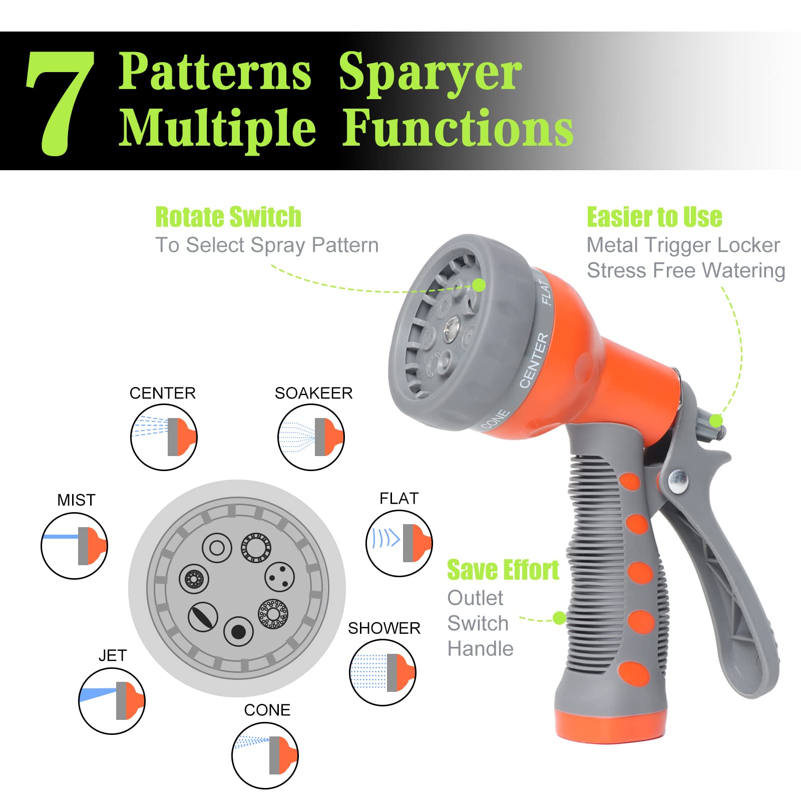 SYEENIFY sprayer nozzle supports versatile watering for plants and patios