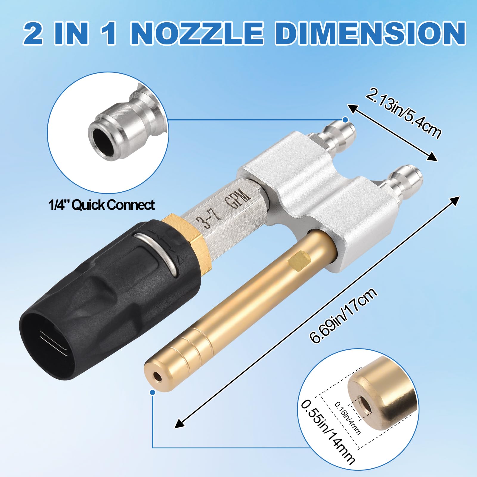 SYFLHYP twist shooter allows 0-60° spray angle for versatile cleaning.