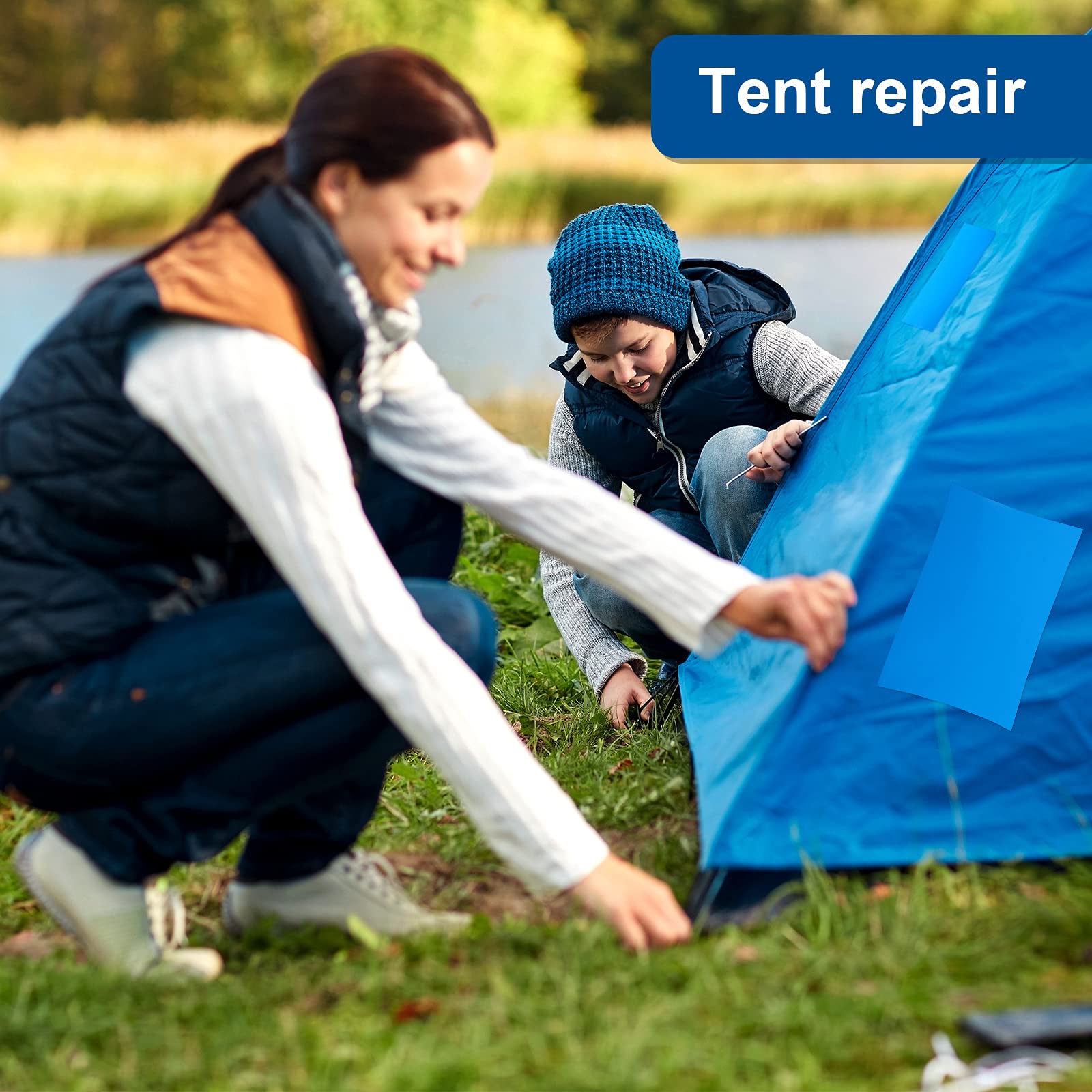Syhood blue repair kit for pools and other inflatables.