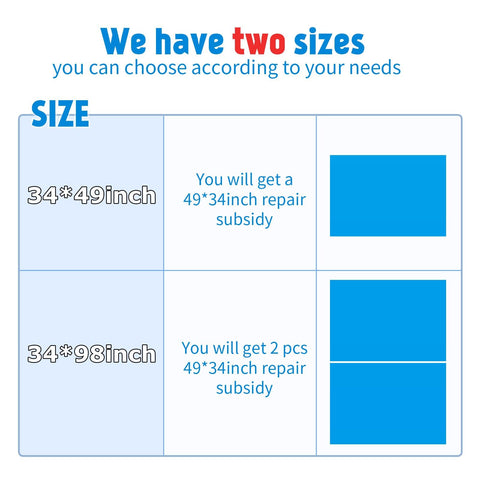 Syhood blue patch sheet large size for flexible trimming and fitting.