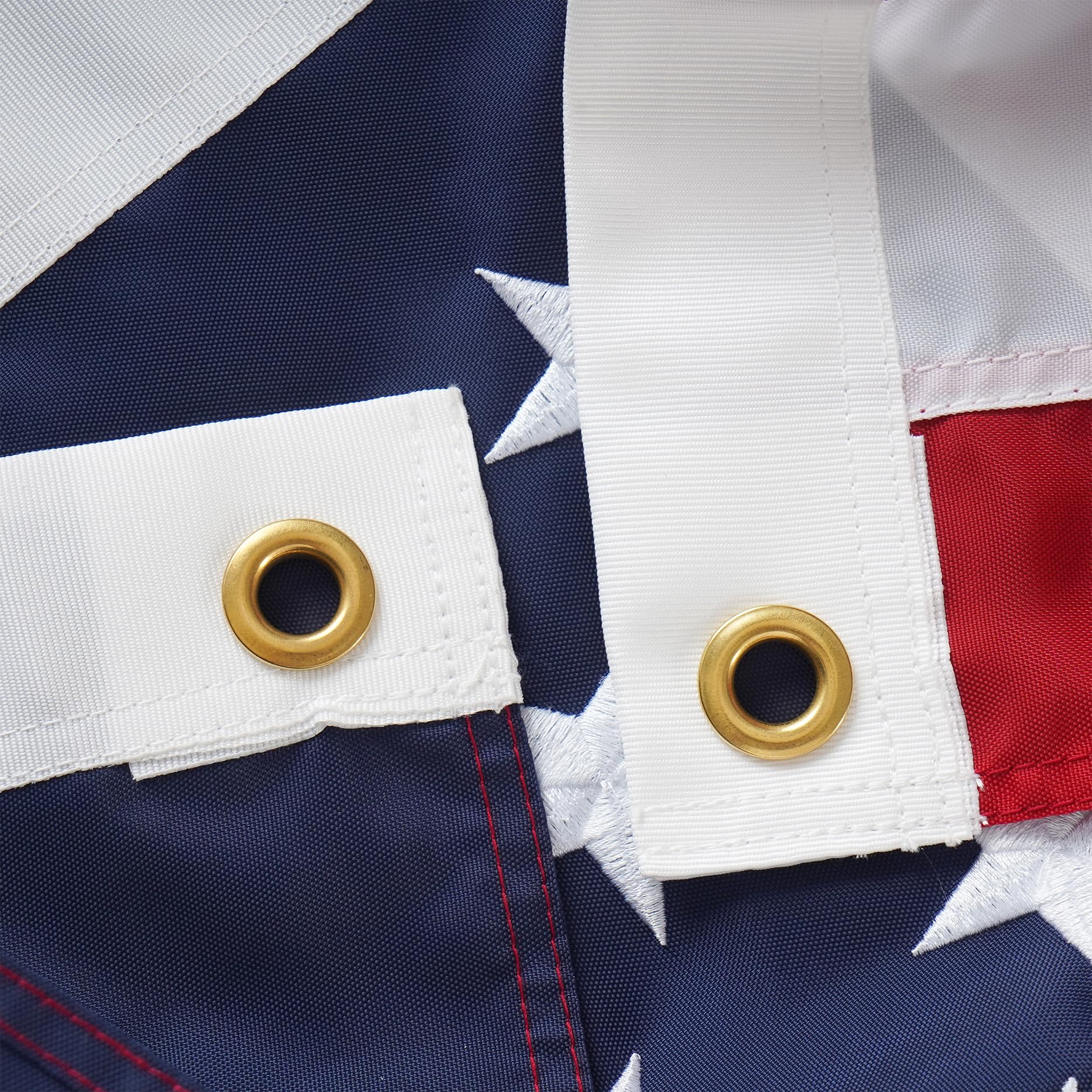 SYII flag mounted with brass grommets for secure hanging