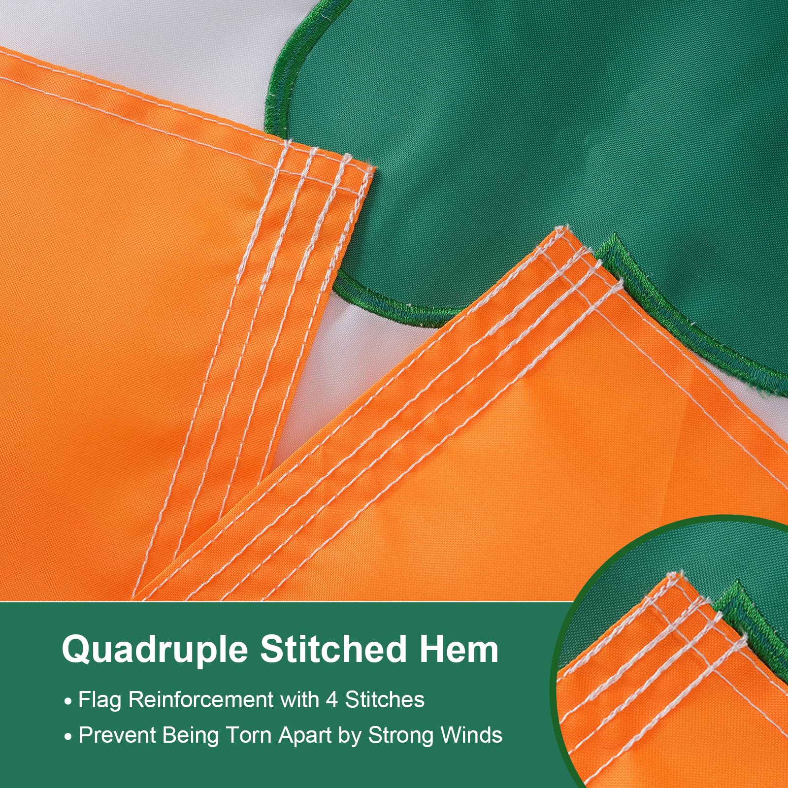 Canvas-reinforced flag with fade-resistant paint for lasting color.