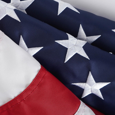 SYII flag with double-needle sewn stripes for lasting outdoor use