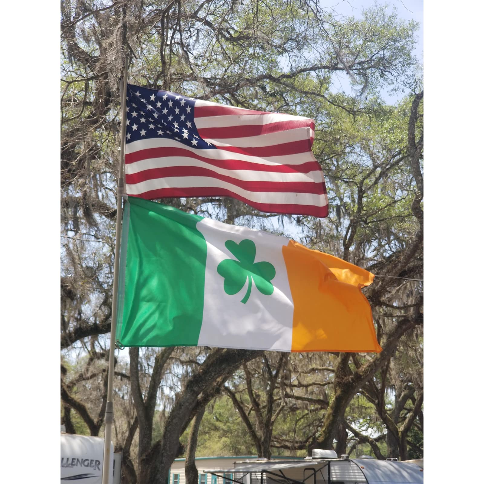 SYII Irish flag for outdoor decor with bold, durable finish.