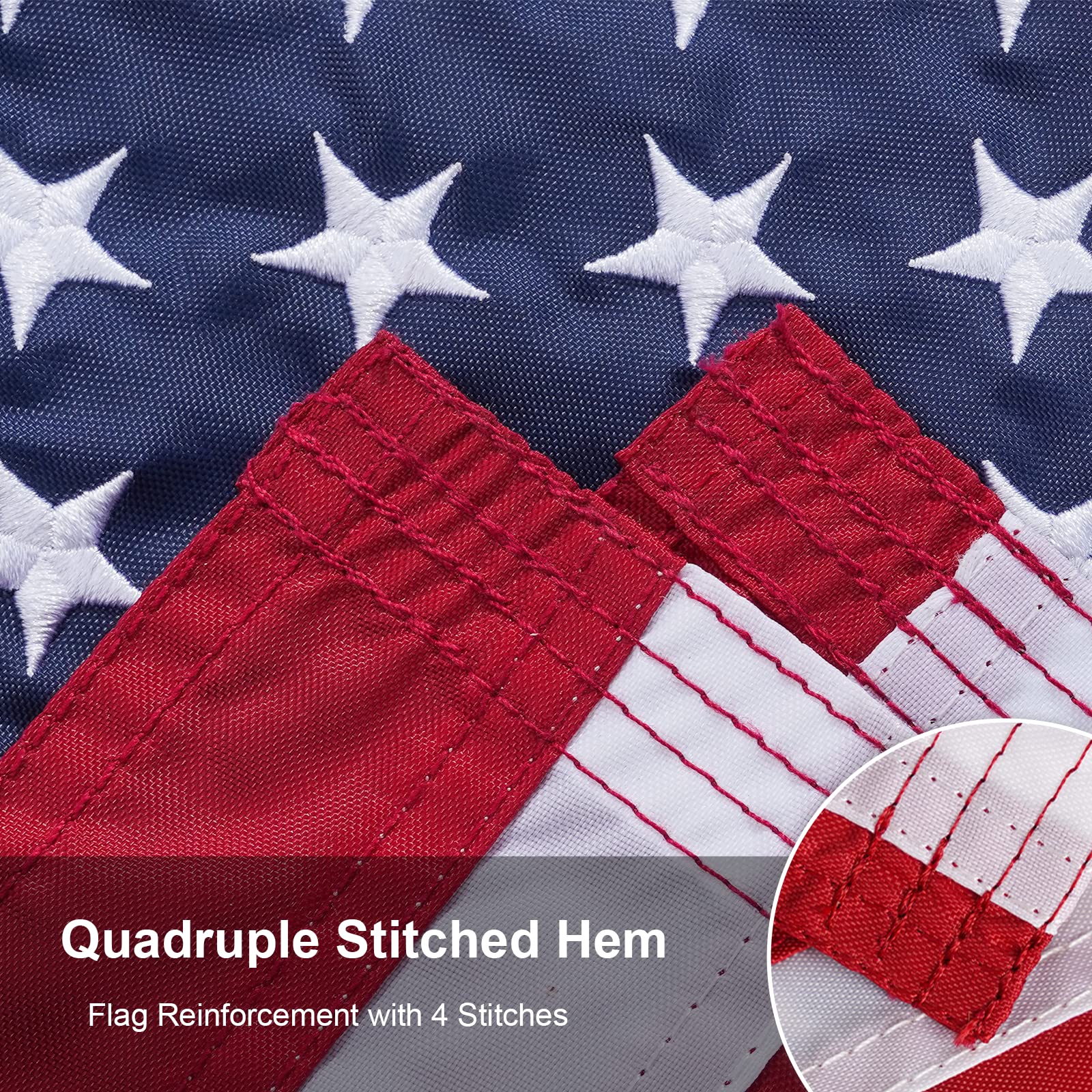 SYII flag features waterproof coating to resist rain and spray.