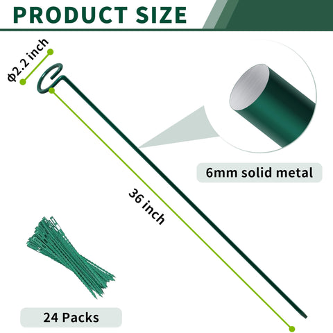 SYITCUN heavy-duty 6mm steel core provides unshakeable garden support.