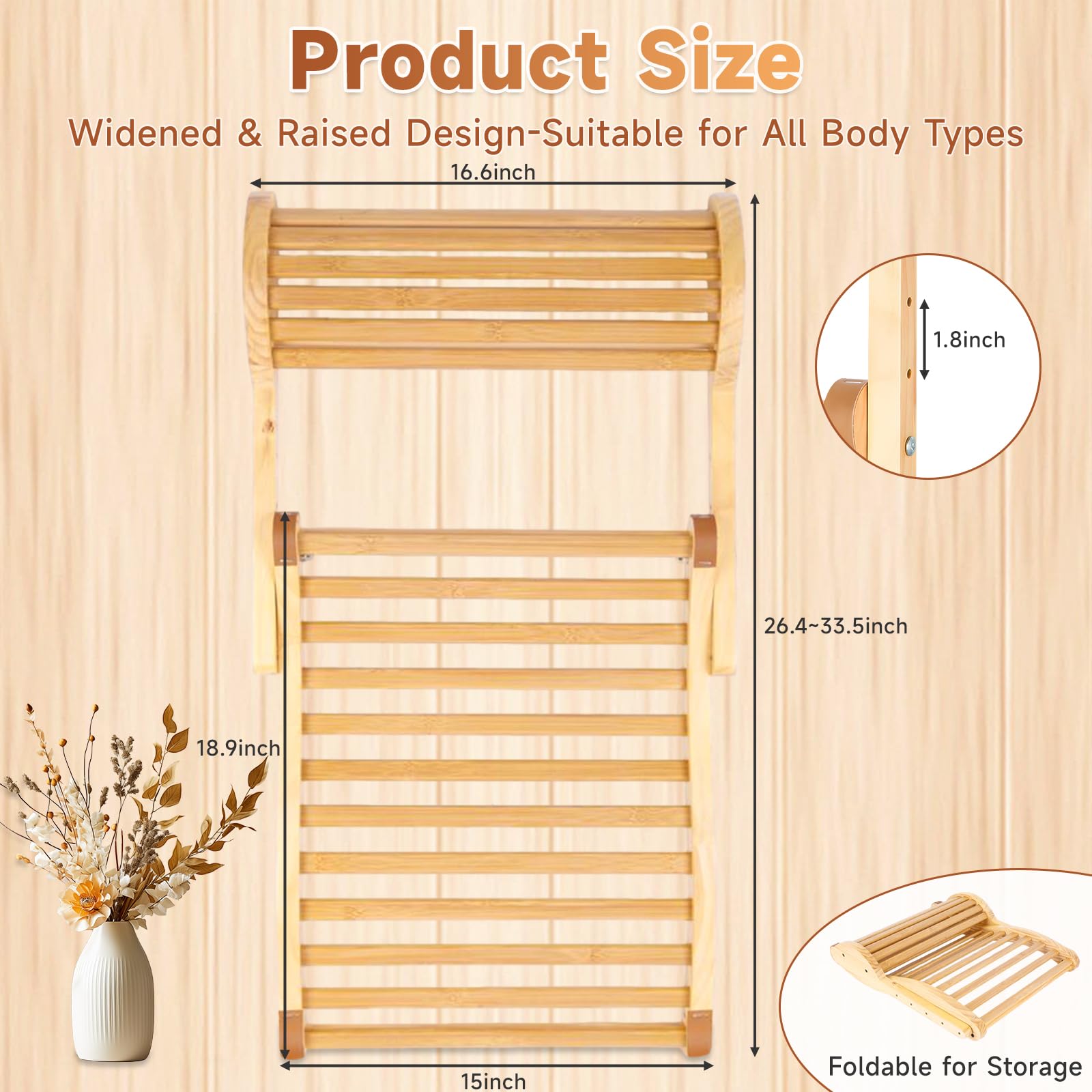 sykart Backrest suits sauna, tub, or sofa setups for relaxation.