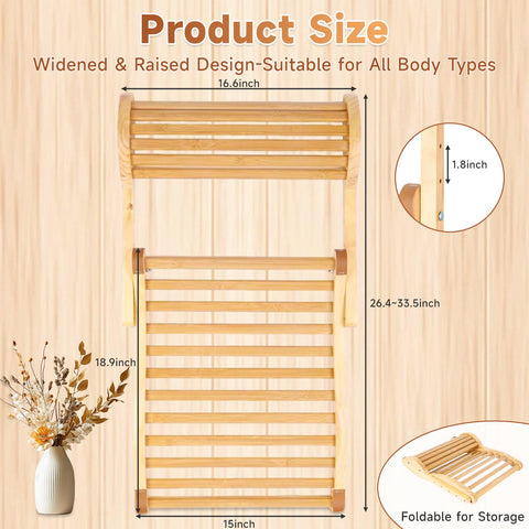 sykart Backrest suits sauna, tub, or sofa setups for relaxation.