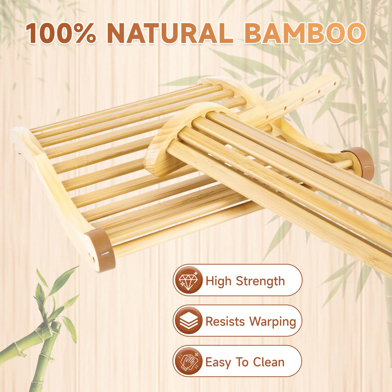 sykart Bamboo Sauna Backrest waterproof surface easy to wipe clean after use.