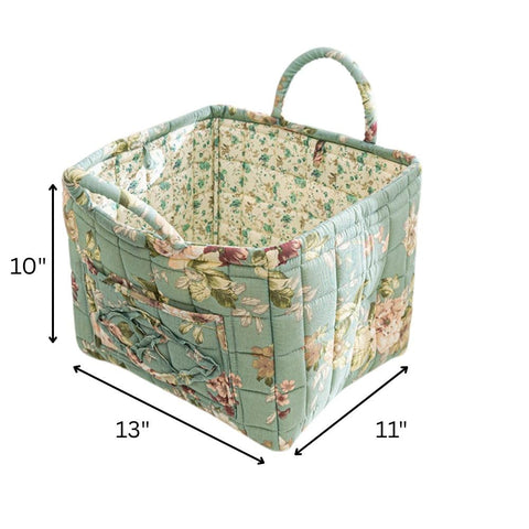 Sylet quilted basket foldable for portable use and space-saving storage.