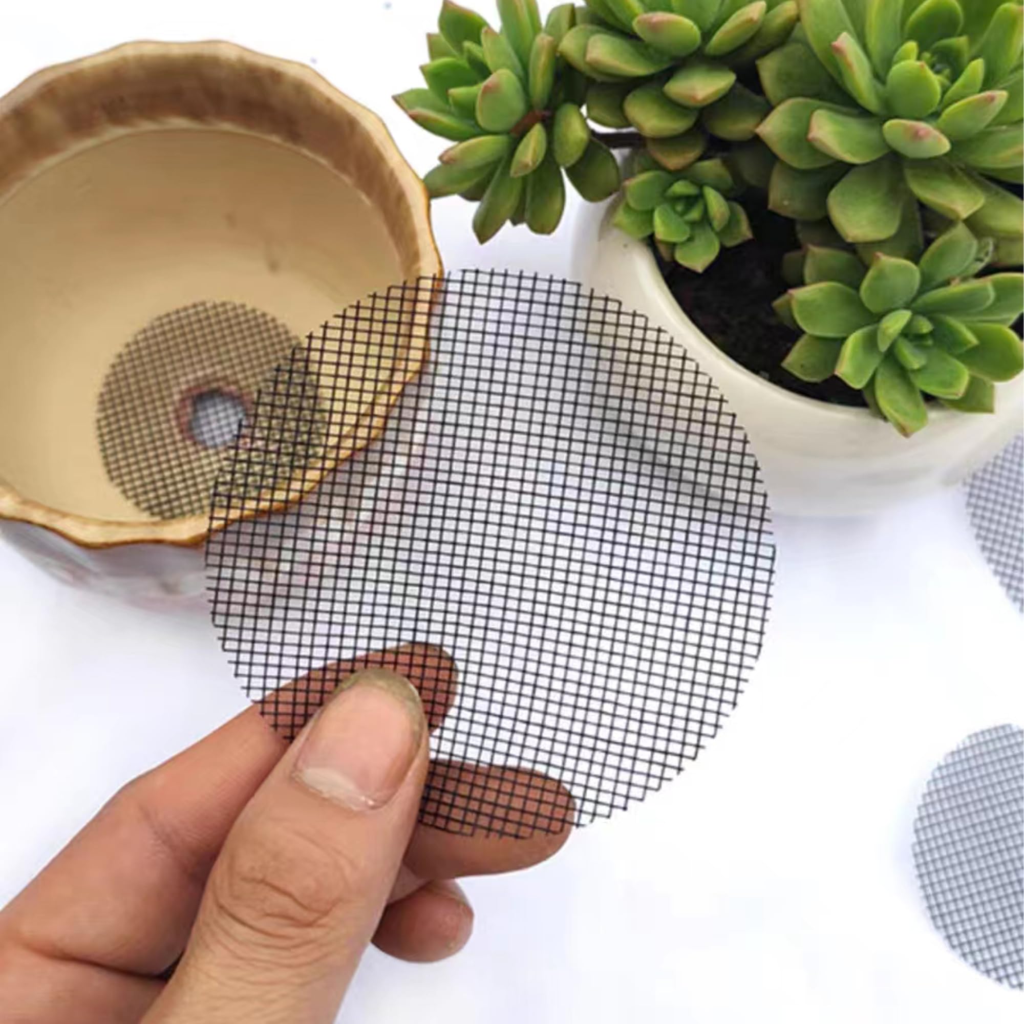 Sylken 2in reusable planter mesh pad is easy to clean and reuse.