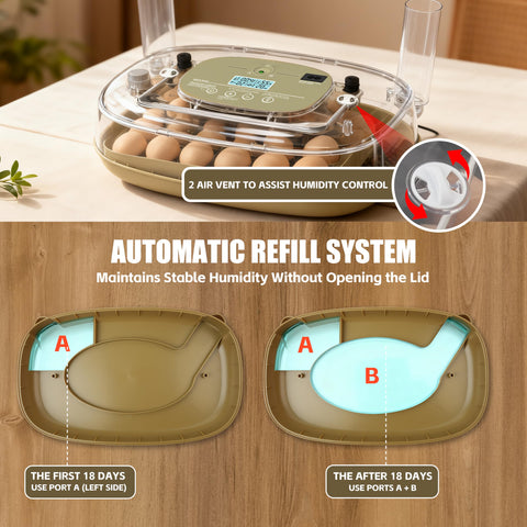 syluris dual water inlets simplify humidity management without opening the lid.
