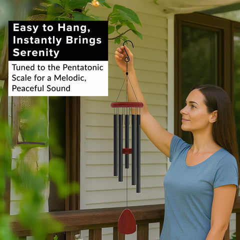 Sympathy Hearts memorial wind chime adds a touching touch to any outdoor space.