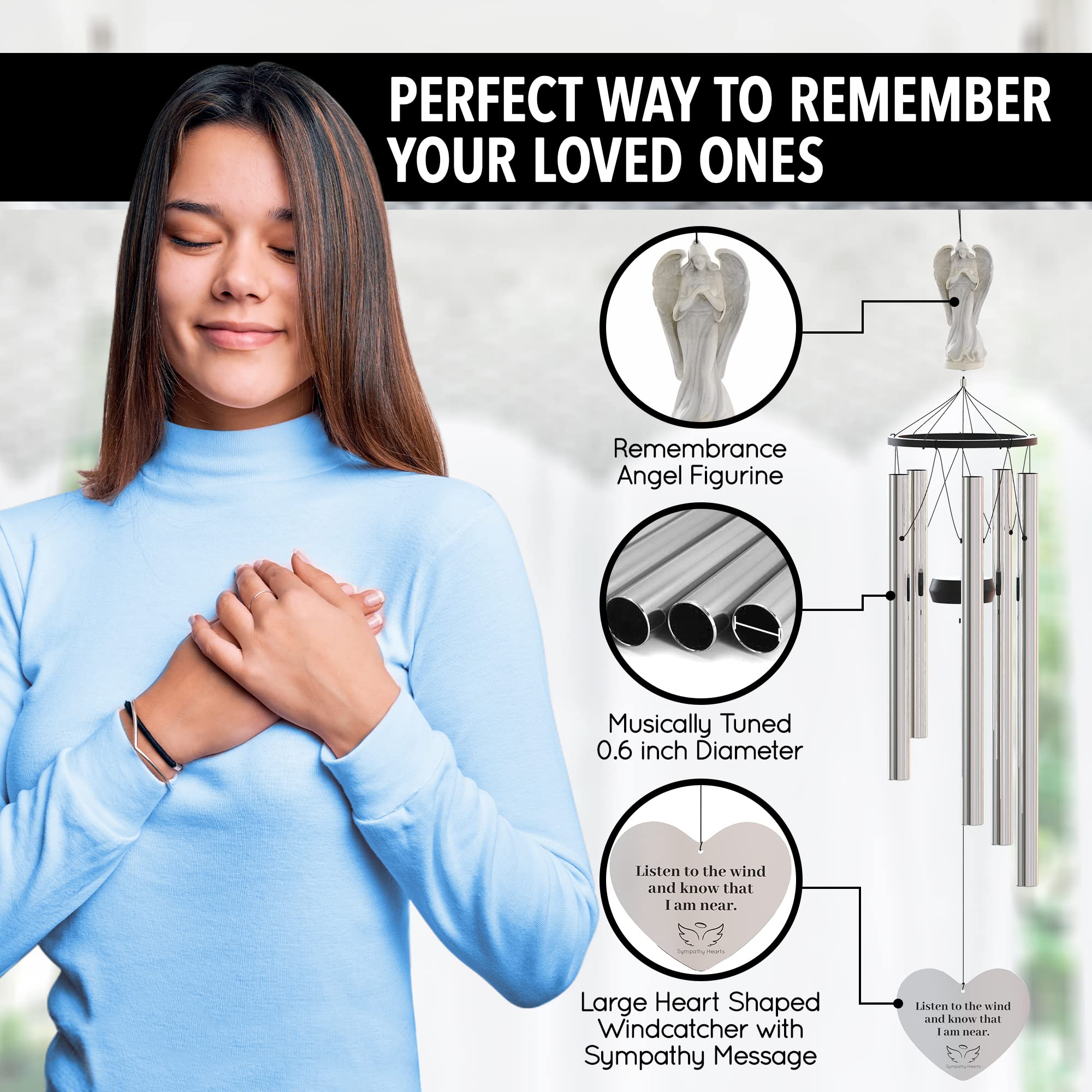 SYMPATHY HEARTS large wind catcher highlights visual impact and durability
