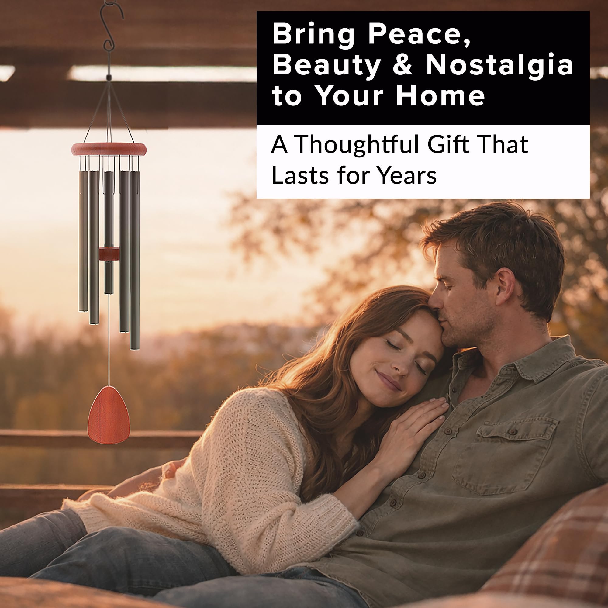 Sympathy Hearts garden wind chime transforms a breeze into a calming soundtrack.