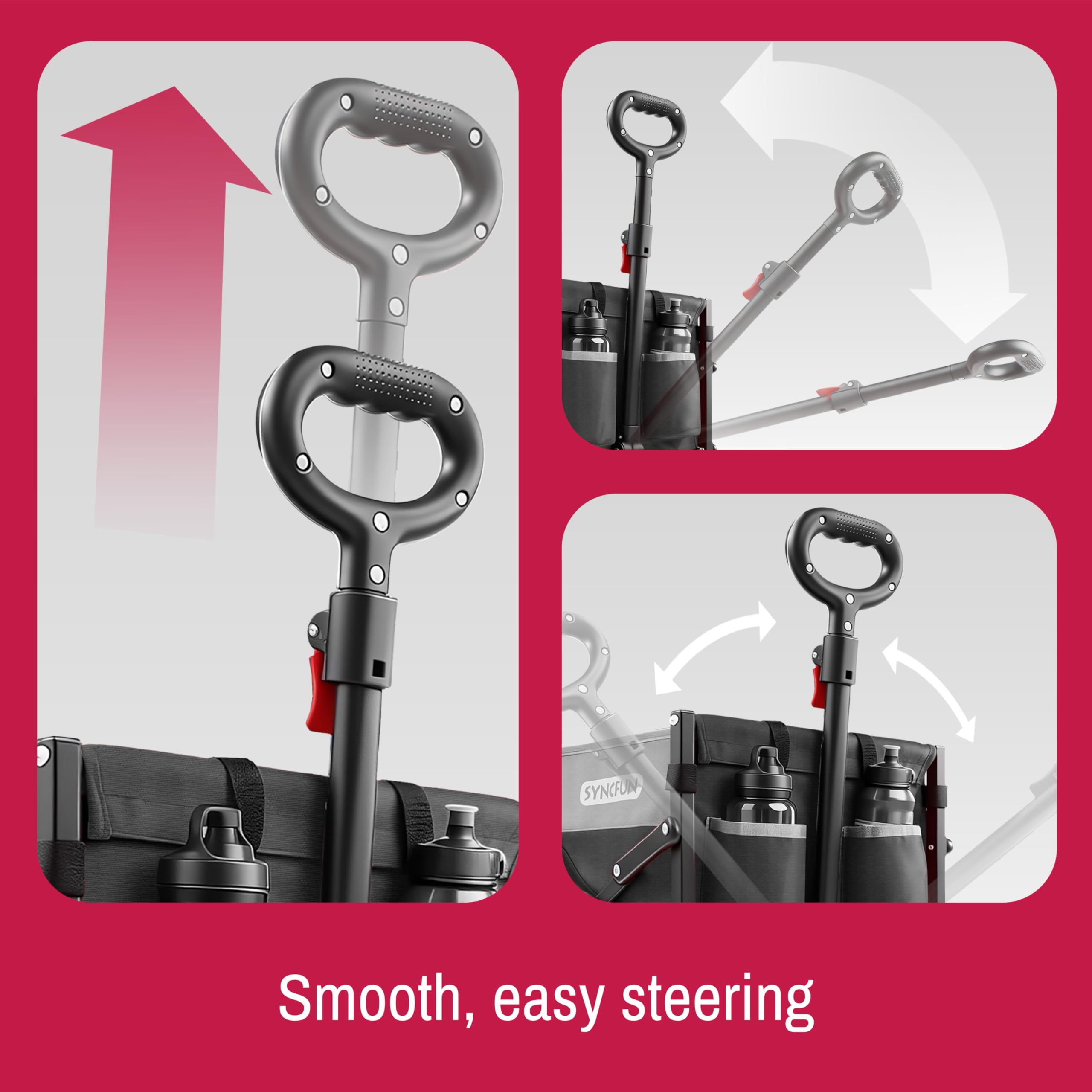 Syncfun durable carbon steel frame provides sturdy outdoor support.