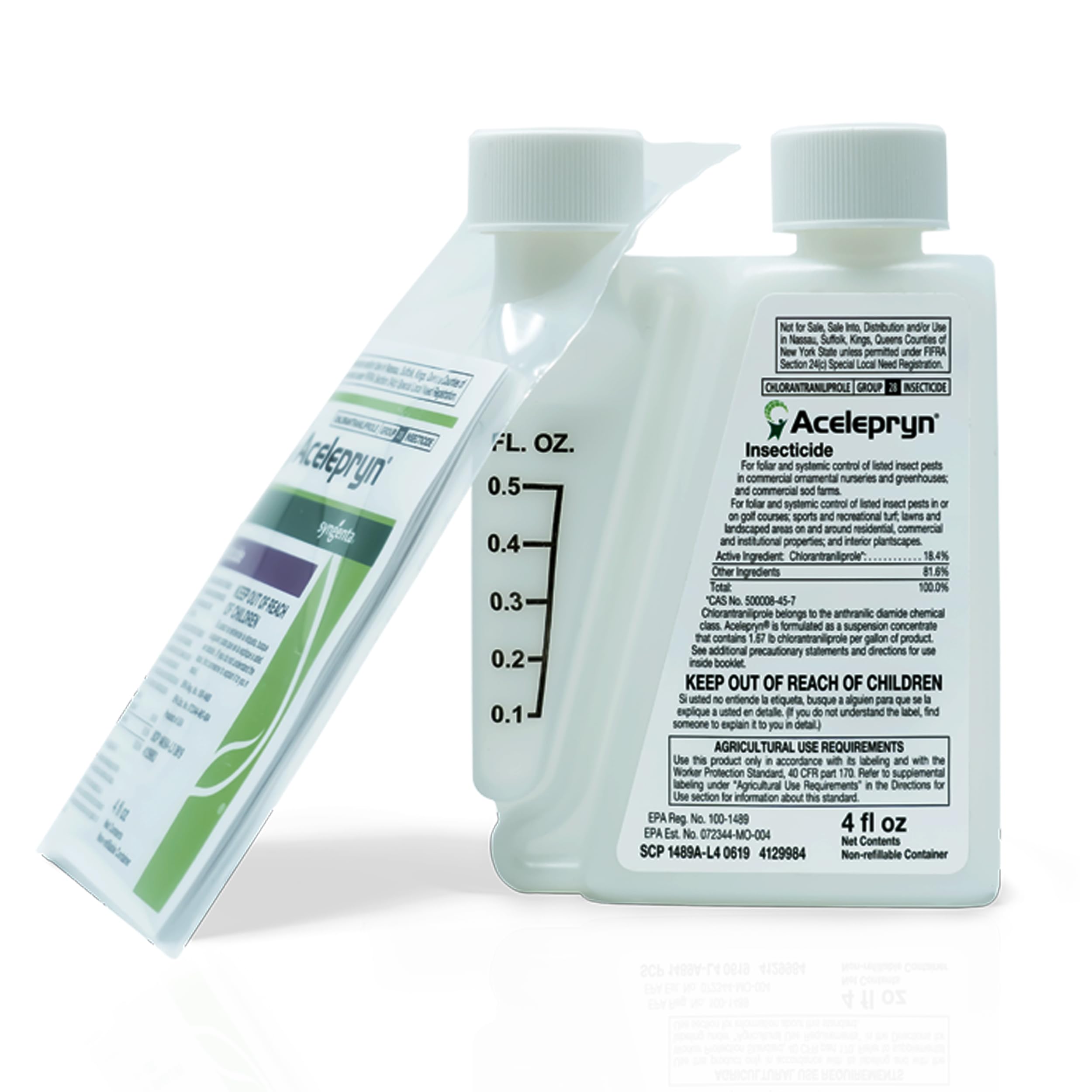 Syngenta Acelepryn SC bottle with clear label for easy application.