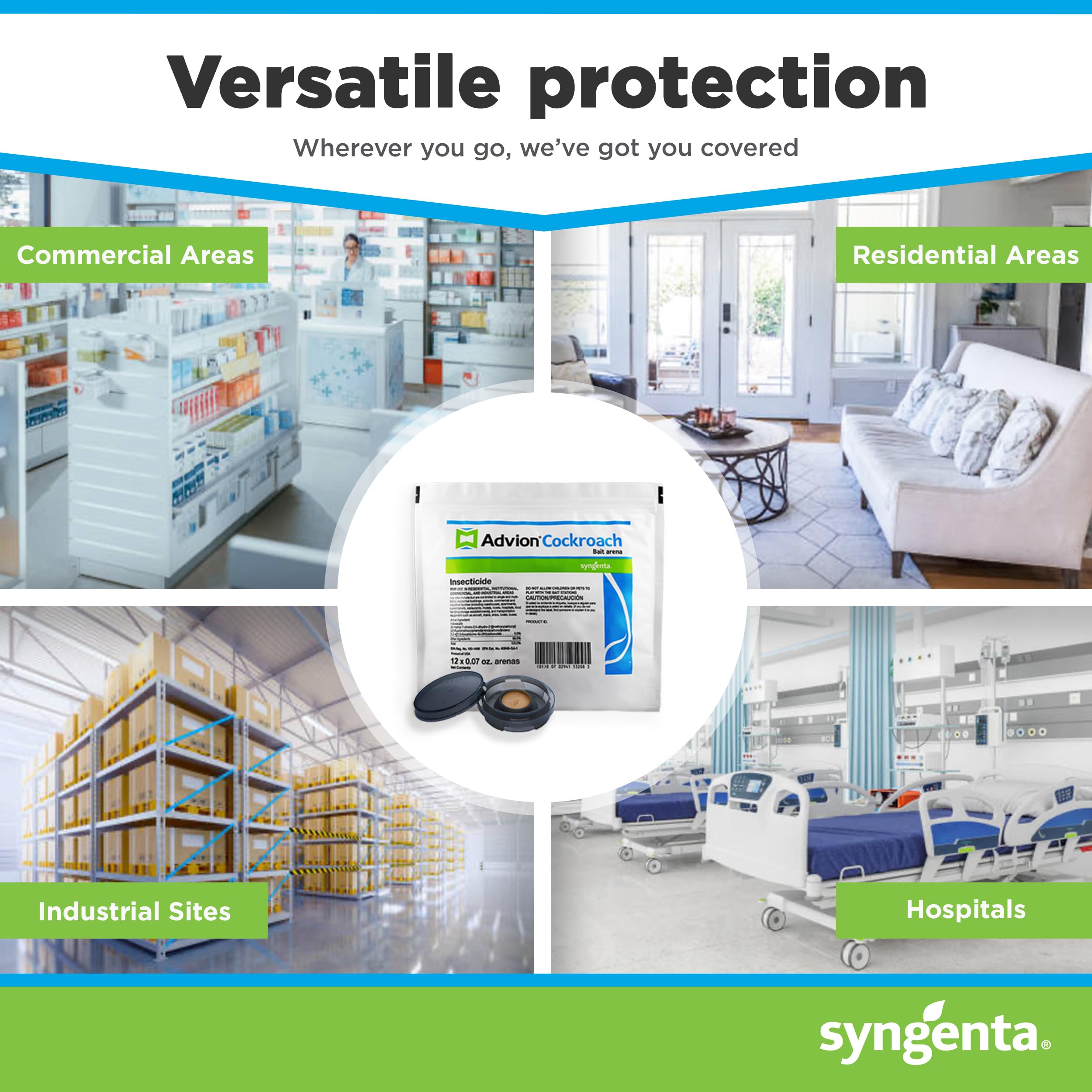 Long-lasting formula suggested by packaging and compact design of Advion arena.