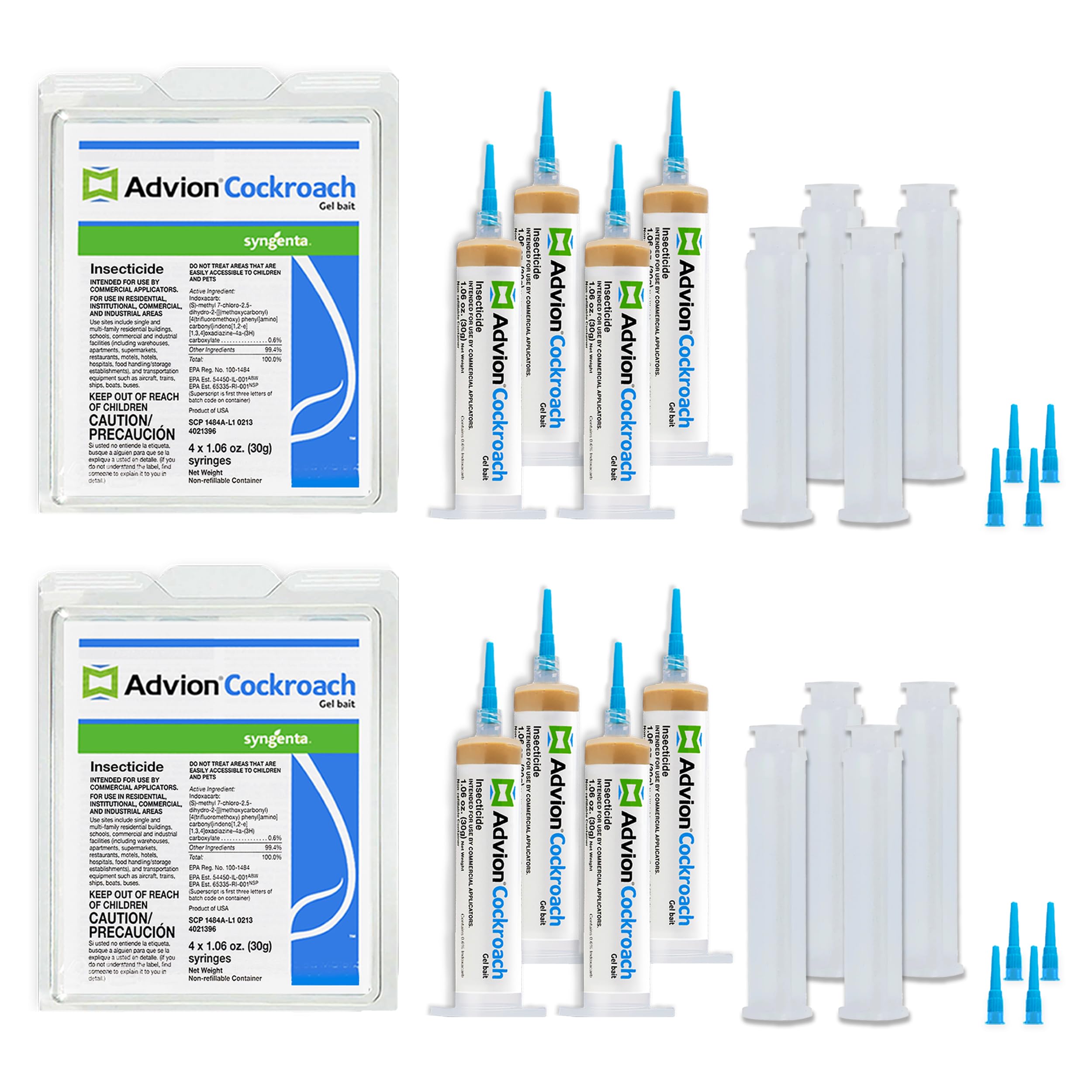 Syngenta Advion gel bait tubes ready for precise placement in targeted areas.