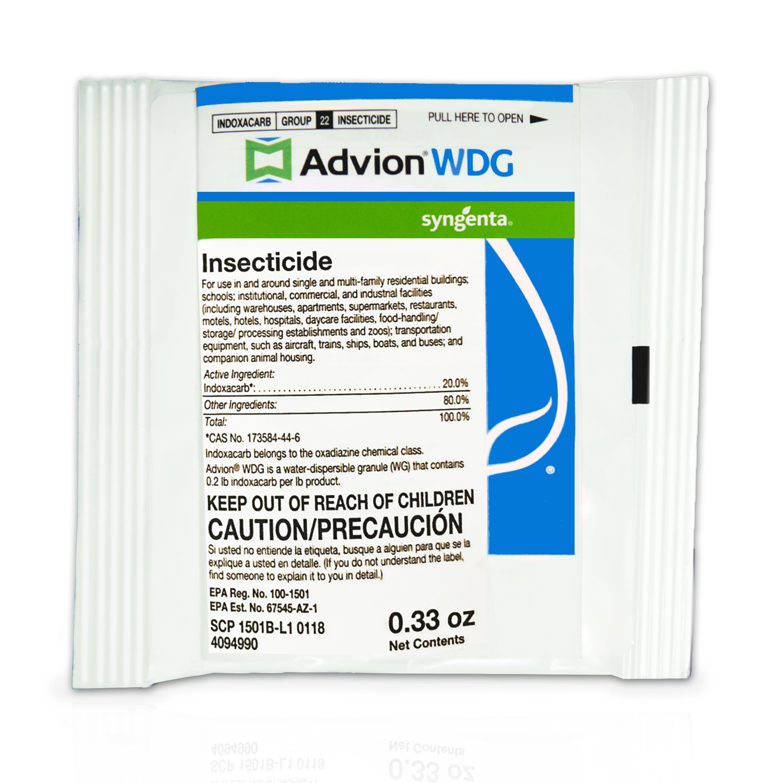 Syngenta Advion WDG packets ready to use for indoor and outdoor pest control