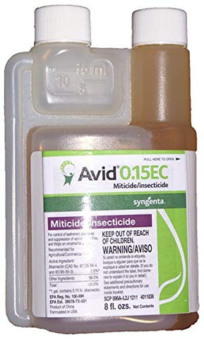 Syngenta Avid 0.15EC spray action on foliage for easy application.