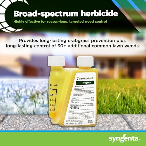 Syngenta Barricade 4FL on a lush lawn area before germination.